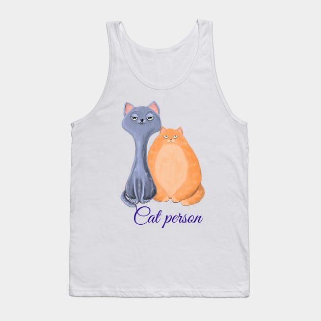 Cat person Tank Top by daghlashassan